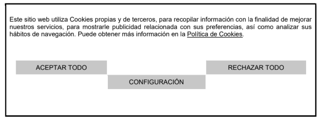 Utilización de cookies propias, terceros y de publicidad comportamental